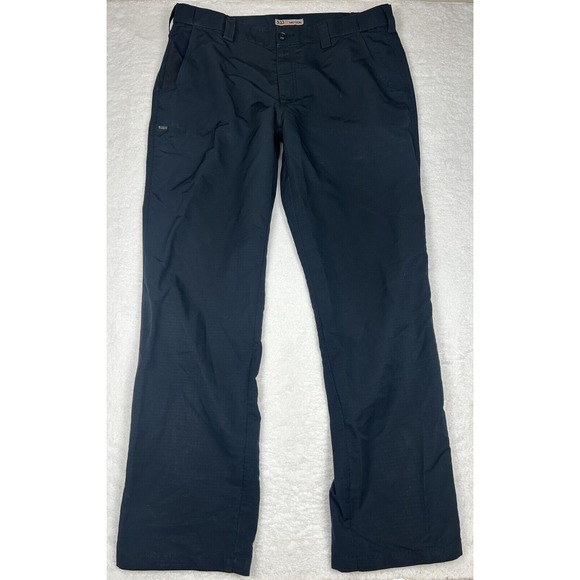 5.11 Tactical Pants Men's 38x34 Navy Blue Straight Leg Rip Stop Nylon‎ Uniform - Picture 1 of 11